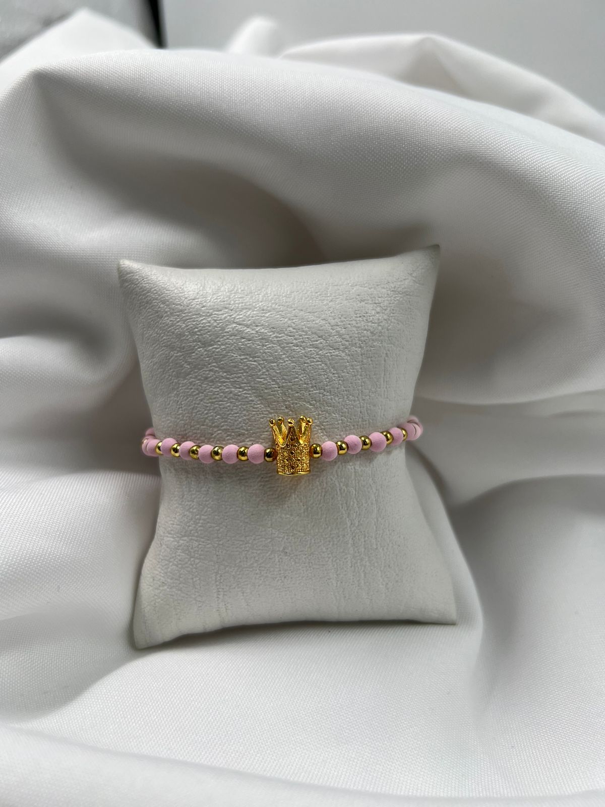 PULSERA CORONA NEOPRENO ROSADA